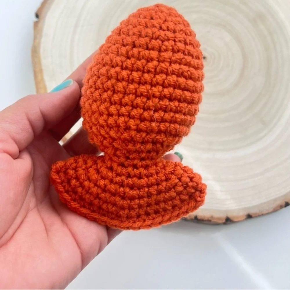Cat Toy Handmade Catnip Orange Fish Cat Crochet Toy